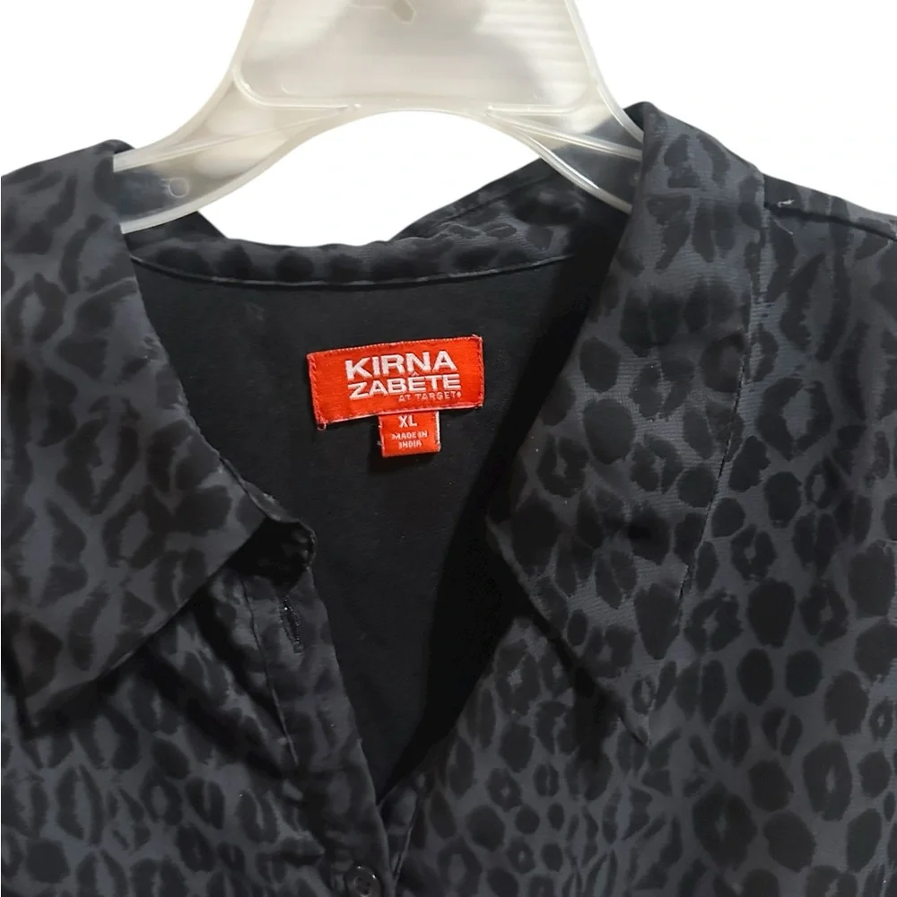 Kirna Zabete at Target Charcoal Leopard dress size XL - Picture 2 of 4